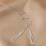 Silver Water Drop Necklace for Women Adjustable Clavicle Chain Choker