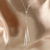 Silver Water Drop Necklace for Women Adjustable Clavicle Chain Choker