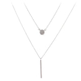 Dainty Zircon Necklace for Women Geometric Jewelry