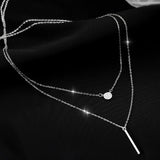 Dainty Zircon Necklace for Women Geometric Jewelry