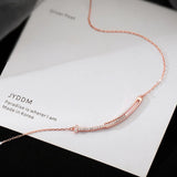 Zircon Smile Face Necklace, Geometric Chain Choker 14K Plated