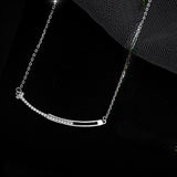 Zircon Smile Face Necklace, Geometric Chain Choker 14K Plated