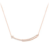 Zircon Smile Face Necklace, Geometric Chain Choker 14K Plated