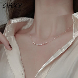 Zircon Smile Face Necklace, Geometric Chain Choker 14K Plated