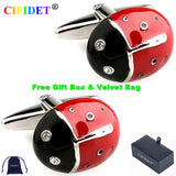 CIFIDET Animal Cufflink Beetle Shirt Cuff Link with Velvet Bag