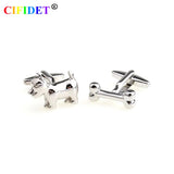 CIFIDET Animal Cufflink Dog & Bone Set with Velvet Bag