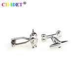 CIFIDET Animal Cufflink Dog & Bone Set with Velvet Bag