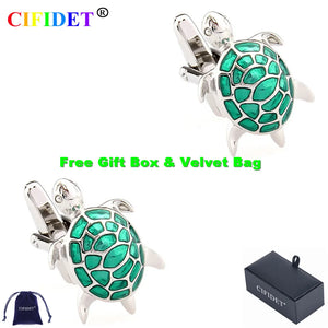 Animal Cufflink Tortoise Turtle Shirt Cuff Link With Velvet Bag