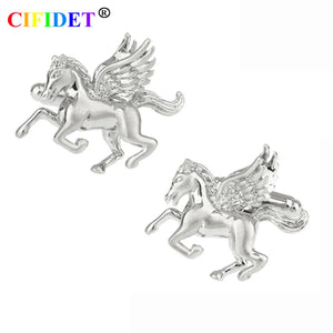 CIFIDET Horse Cufflink Wings Shirt Cuff Link for Men