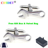 CIFIDET Cufflink Adjust Spanner Shirt Cuff Link With Velvet Bag