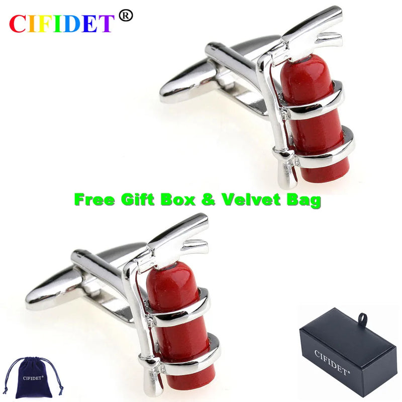 CIFIDET Cufflink Extinguisher Shirt Cuff Link