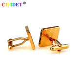 CIFIDET Golden Bamboo Cufflink Set with Bag and Box