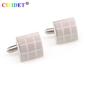 CIFIDET Cufflink Laser Engraved Shirt Cuff Link