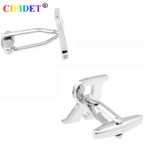 CIFIDET Classic Cufflink Letter R Alphabet Shirt Cuff Link with Velvet Bag