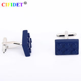 CIFIDET Cufflink Rectangle Blocks Shirt Cuff Link With Velvet Bag
