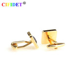 Cufflink Stone Golden Shirt Cuff Link With Velvet Bag and Gift Box