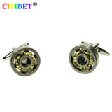 CIFIDET Mens Cufflink Axis of Rolling Cuff Link with Velvet Bag