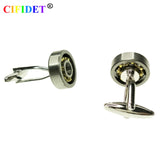 CIFIDET Mens Cufflink Axis of Rolling Cuff Link with Velvet Bag