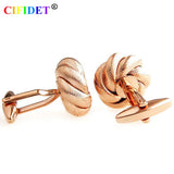 CIFIDET Mens Novelty Rose Knots Cufflink with Velvet Bag
