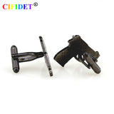 CIFIDET Novelty Mens Cufflink Gun Shirt Cuff Link With Velvet Bag