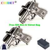 CIFIDET Novelty Mens Cufflink Gun Shirt Cuff Link With Velvet Bag