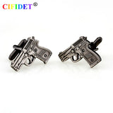 CIFIDET Novelty Mens Cufflink Gun Shirt Cuff Link With Velvet Bag