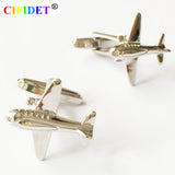 CIFIDET Mens Silver Air Bus Cufflink