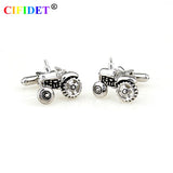 Mens Tractor Cufflink Shirt Cuff Link Velvet Bag Jewelry Accessory Gift