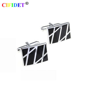CIFIDET Enamel Cufflinks for Men with Velvet Bag & Gift Box