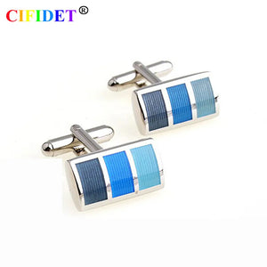 CIFIDET Enamel Cufflink Shirt Link in Velvet Bag