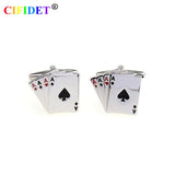 CIFIDET Sports Cufflink Four A Cards Cuff Link