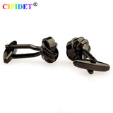 CIFIDET Stainless Steel Knots Cufflink Men's Shirt Cuff Link