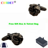 CIFIDET Stainless Steel Knots Cufflink Men's Shirt Cuff Link