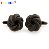 CIFIDET Mens Cufflink Knots Shirt Cuff Link With Velvet Bag & Gift Box