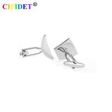 CIFIDET Mens Cufflink Crooked Metal Shirt Cuff Link
