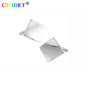 CIFIDET Mens Cufflink Crooked Metal Shirt Cuff Link