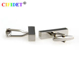 CIFIDET Mens Stainless Steel Cufflink Set with Velvet Bag