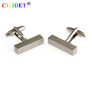 CIFIDET Mens Stainless Steel Cufflink Set with Velvet Bag