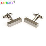 CIFIDET Mens Stainless Steel Cufflink Set with Velvet Bag