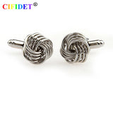 CIFIDET Men's Knots Cufflink Set with Velvet Bag