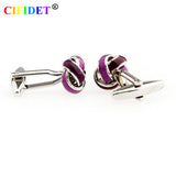 CIFIDET Mens Cufflink Two Purple Shirt Cuff Link
