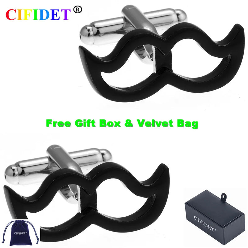 CIFIDET Wedding Cufflink Father Beard Shirt Cuff Link Gift Set