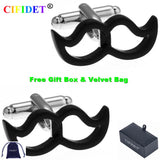 CIFIDET Wedding Cufflink Father Beard Shirt Cuff Link Gift Set
