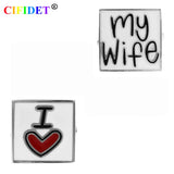 CIFIDET Wedding Cufflink I Love My Wife - Marriage Cuff Link