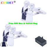 CIFIDET Wedding Cufflink Marriage Blessing Love Cuff Link