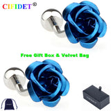 CIFIDET Wedding Cufflink Stylish Rose Shirt Cuff Link