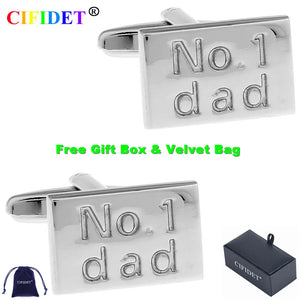 CIFIDET Wedding Cufflink Stylish Dad Father Shirt Cuff Link