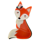CINDY XIANG Acrylic Fox Brooches For Women Animal Pin Summer T-shirt Accessories