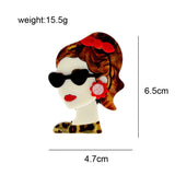 CINDY XIANG Acrylic Ponytail Girl Brooch