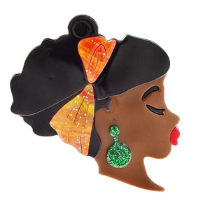 CINDY XIANG Girl Brooch Big Bow Jewelry